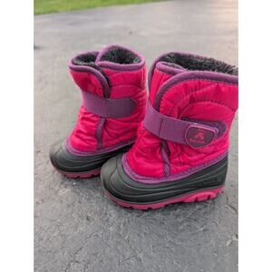 Kamik Girls Snowbug 5 Snow boots Toddler Sz 7 P7719 Fucsia/Purple Waterproof